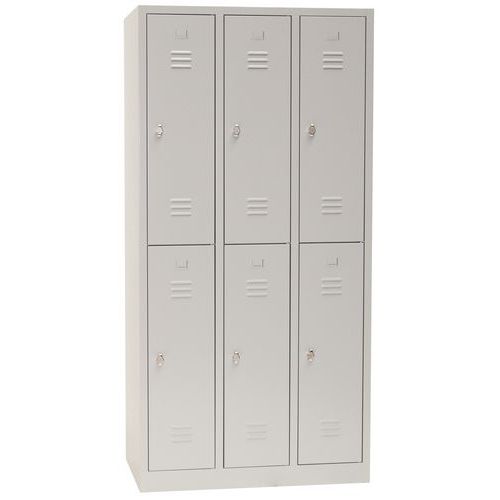 Armadio multiscomparto 300mm 3x2 scomp grigio-Manutan Expert,