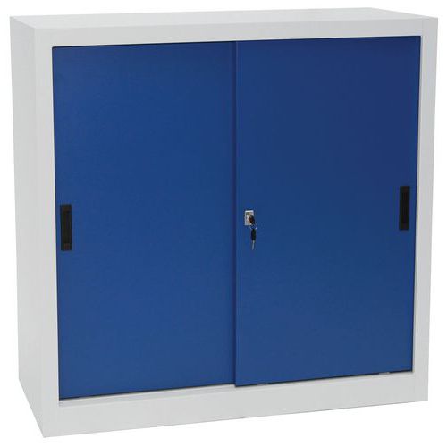 Armadio mono a porte scorrevoli xA1000xP450 mm grigio/blu L1000,