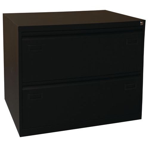 CREDENZA 2 CASSETTI H70 CM NERO,