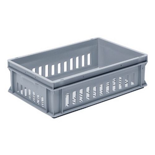 Contenitore da 30 l, pareti e fondo forati grigio, 600 x 400 x 170 mm,