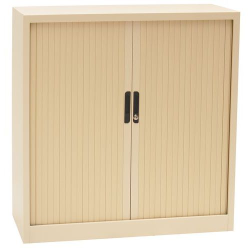 Armadio con ante a serranda 100 x 105 cm beige,