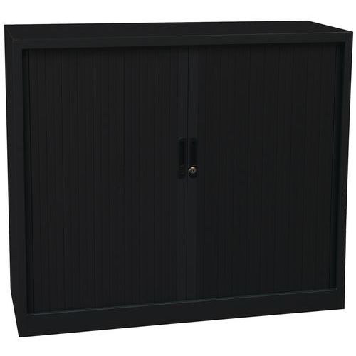 Armadio con ante a serranda 120 x 105 cm nero,