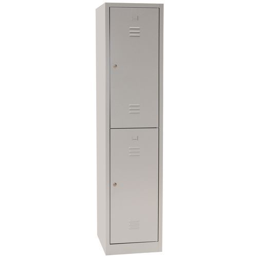 Armadio multiscomparto 400mm 1x2 scomp grigio-Manutan Expert,