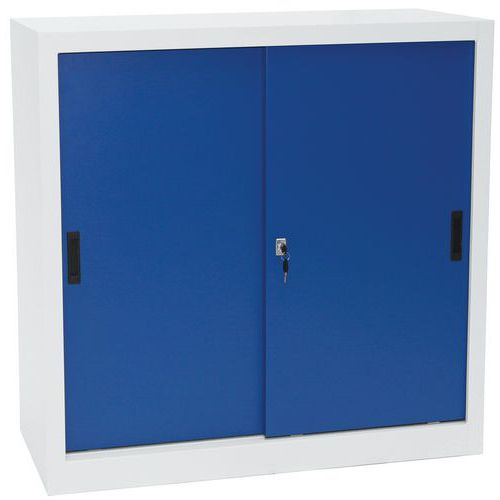 Armadio mono a porte scorrevoli xA1000xP650 mm grigio/blu L1000,