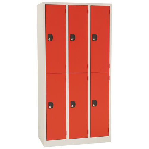 GUARDAROBA 6 ANTE GRIGIO/ROSSO 180x88,5x50,