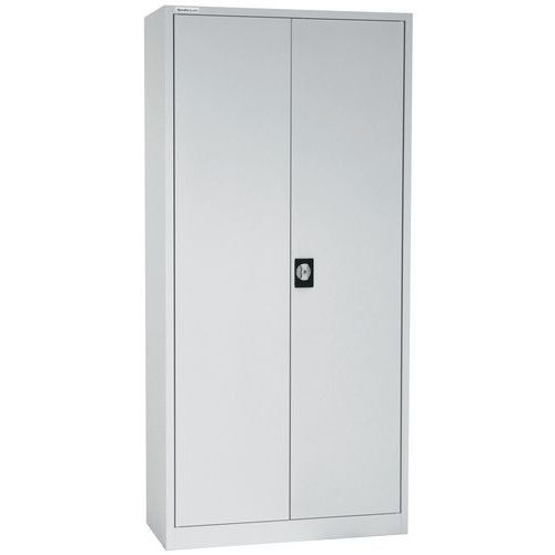 Armadio porte bat. 195X92X42 4 ripiani grigio chiaro,