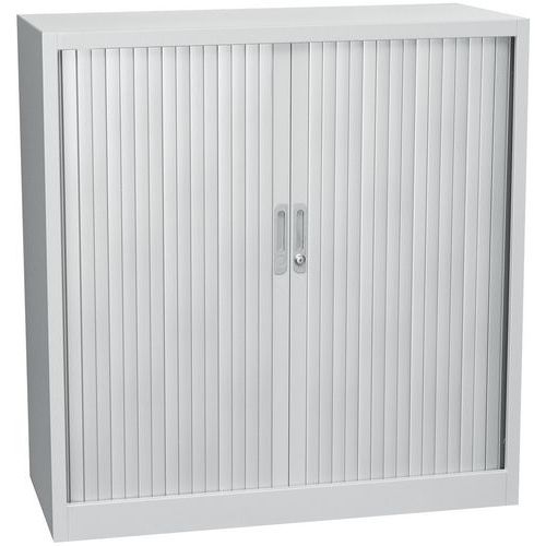 Armadio con ante a serranda 100 x 105 cm alluminio,