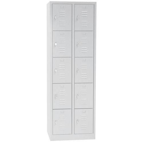 Armadio multiscomparto 300mm 2x5 scomp grigio-Manutan Expert,