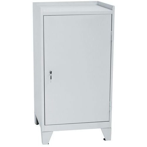 Armadio attrezzi grigio su piedi-1 anta-Manutan Expert,