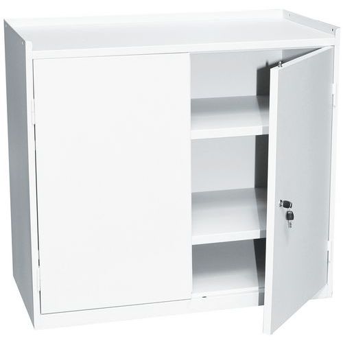 armadio+bordi H91xP50xL100 2 ripiani base grigia,