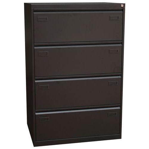 CREDENZA 4 CASSETTI H32 CM NERO,