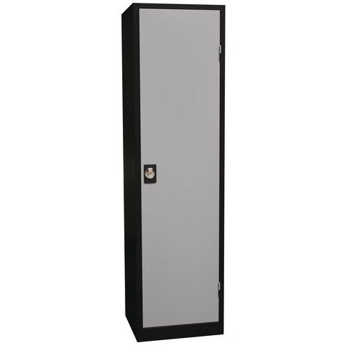 Armadio porta a battente 2000 53 x 195 cm nero/alluminio,