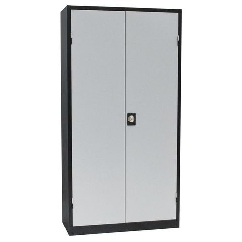 Armadio porta a battente 2000 100 X 195 cm nero/alluminio,