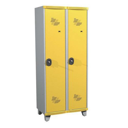 Arm. mono IS piedi 2 col L800x H1925xP500 chia ve grig/gial.,