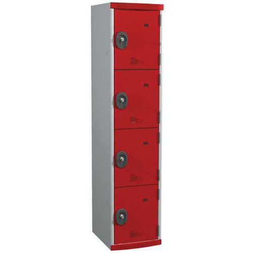 armadietto smontato 4 scomparti H1800x mparto L400 Gri /Ros-,