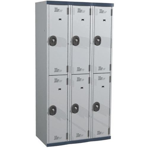 Armadietto monoblocco 3 col 2P H 1.800 x L 900 co P500-Grigi,