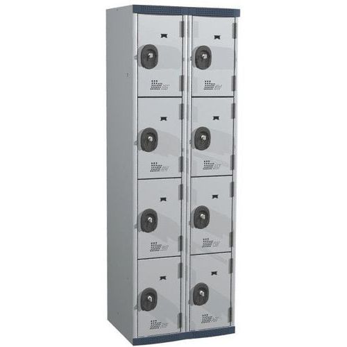 Armadietto monoblocco 2 col 4P H 1.800 x L 600 co P500-Grigi,