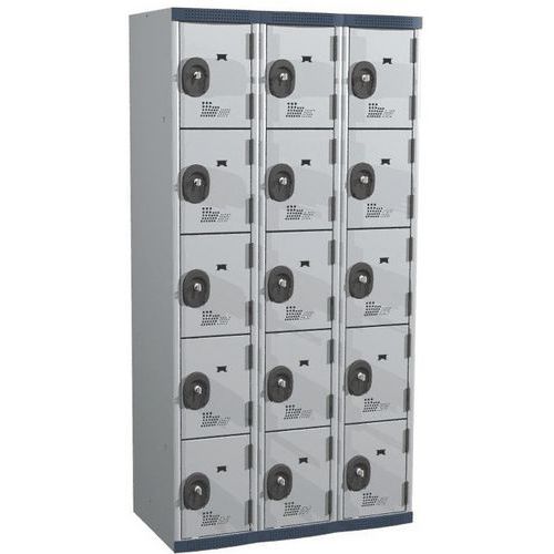 Armadietto monoblocco 3 col 5P H 1.800 x L 900 co P500-Grigi,