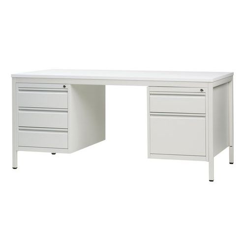 scrivania Base-Line 2 cassettiere 5 cassetti L 160x80 cm,