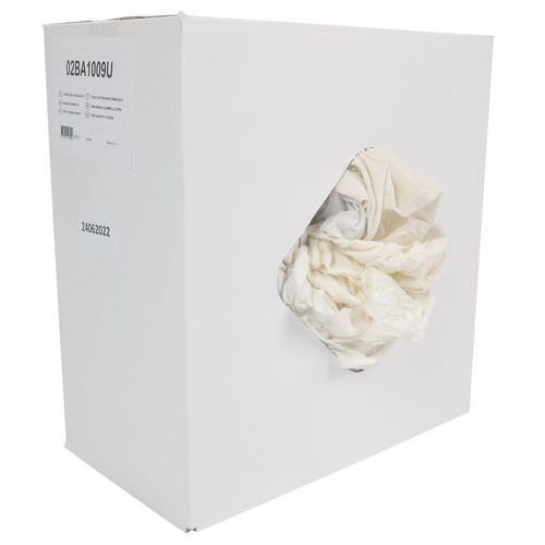Panno in cotone 10 kg - Bianco - Manutan,
