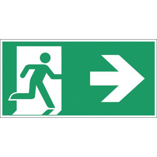 Uscita d'emergenza - destra polipropilene 20 cm,