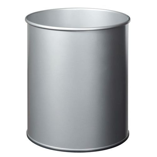 Pattumiera per carta Papéa 30 L grigio metallizzato,