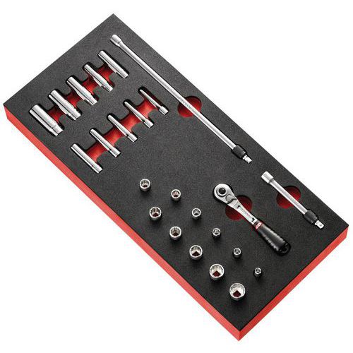Modulo in espanso a cricchetto da 1/4 e prese _MODM.RL1U,