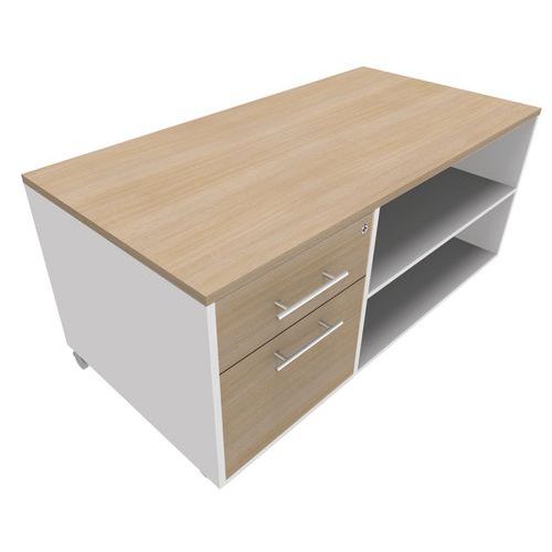 Carrello mobile PRIM 2 c. Rovere/Bianco,