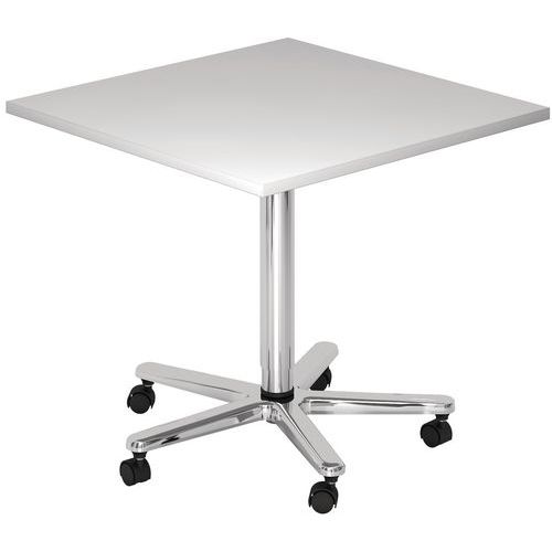 Tavolo con piede telescopico rettangolare Cromato,