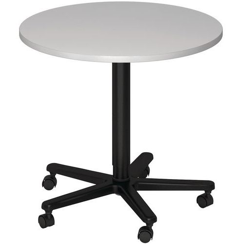 Tavolo con piede telescopico 80 cm Nero,