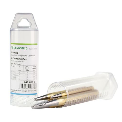 Set di 4 punzoni 3/4/5/6 mm,