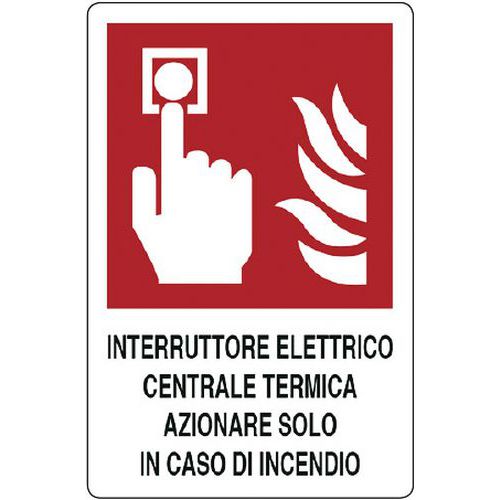 Cart. Alluminio interruttore elettrico 180x120mm Centrale te,