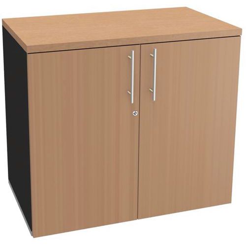 Armadio basso Office 2 antracite faggio,