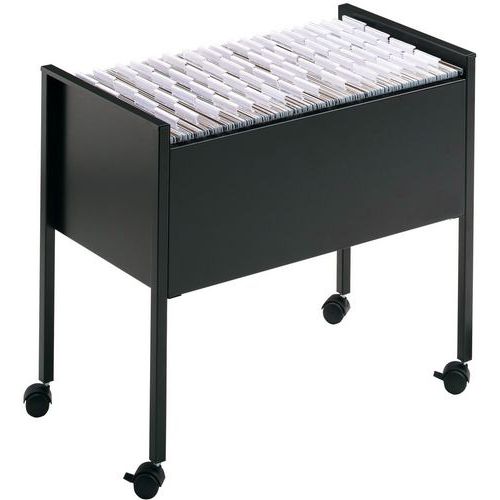 Carrello per cartelle sospese nero,