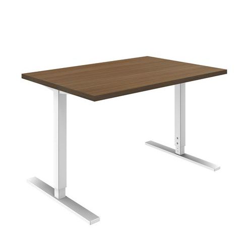 SCRIVANIA DRITTA IDEA REGOL. L 120 CM NOCE,