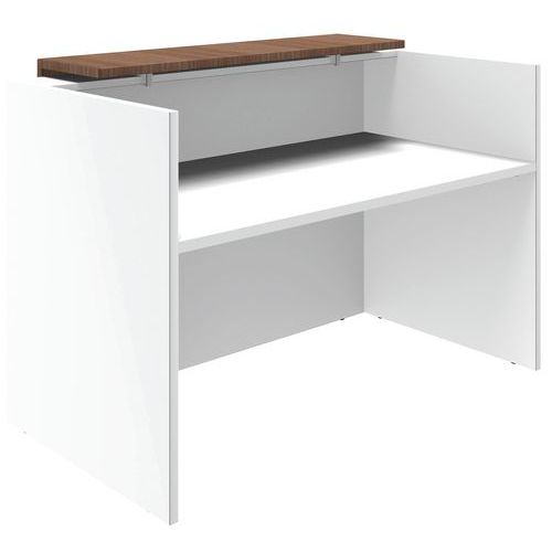 BANCONE DIRITTO L 166 CM NOCE/BIANCO,