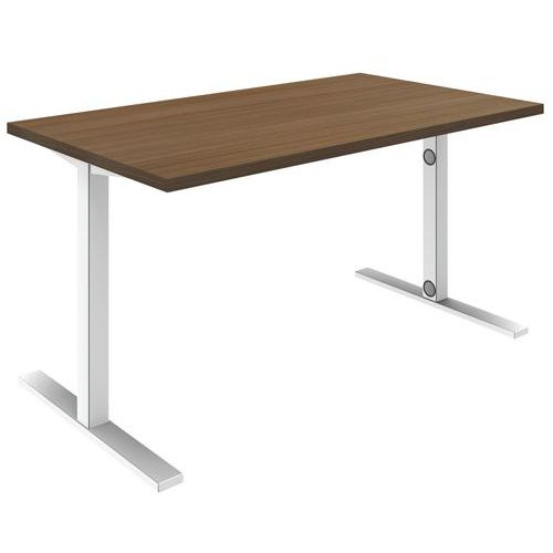 SCRIVANIA DRITTA FISSA IDEA L 140 cm NOCE,