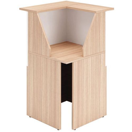 Bancone angolare Musa noce / bianco,