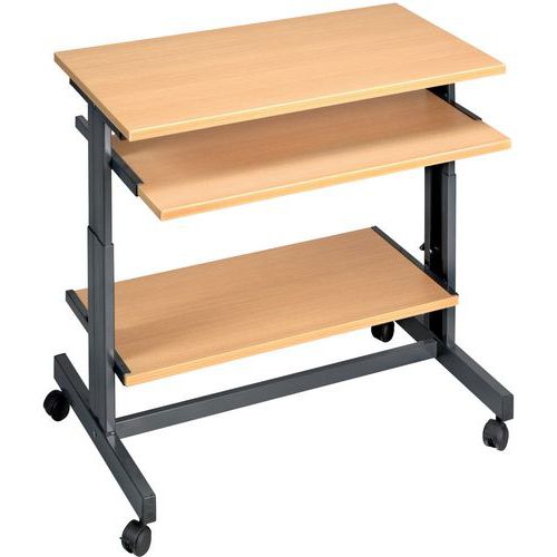 Postazione informatica eco 70x50 cm Faggio/Grigio,