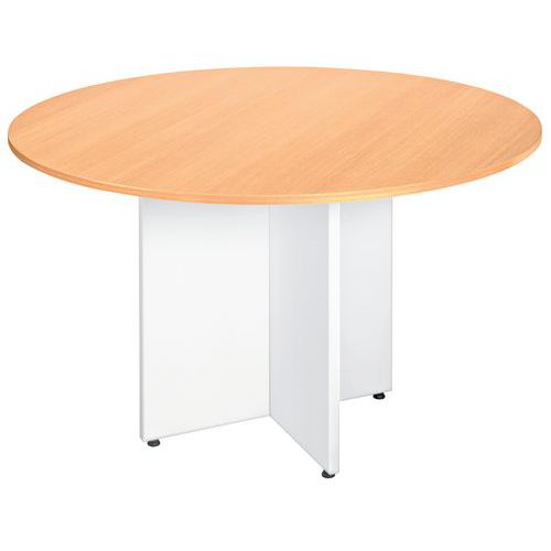 TAVOLO ROTONDO CON GAMBE A CROCE 80 CM FAGGIO,