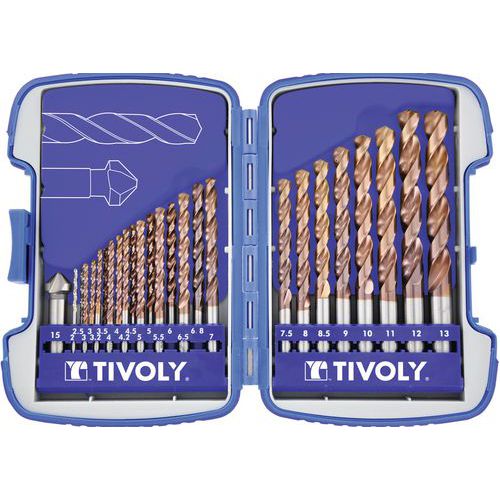 Set da 25 punte perforatrici HSS FUSIO da 1 a 13 mm Bumper,