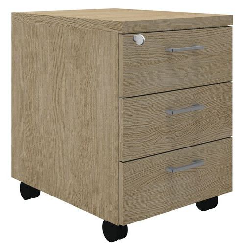 Cassettiera mobile Idea 3 cassetti rovere,