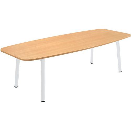 Tavolo da riunione Congrès fusto faggio/bianco,