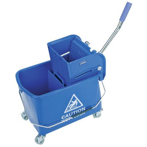 SECCHIO DOPPIO CON PRESSA 20 L BLU,