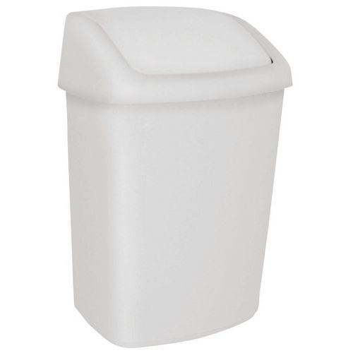 Pattumiera per sanitari con coperchio basculante 25 L bianco,