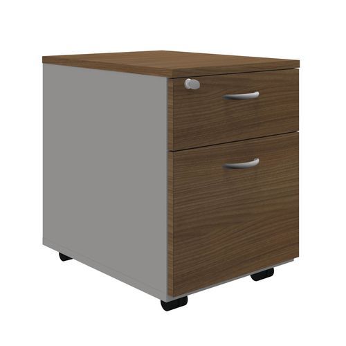 Cassettiera mobile Praticka 2 cassetti noce,