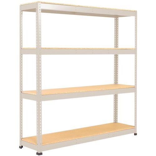 Scaffalatura Rapid 1 1980x1830x915-4 ripiani-Truciol-RAL7032,