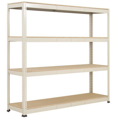 Scaffalatura Rapid 1 1980x2440x455-4 ripiani-Truciol-RAL7032,