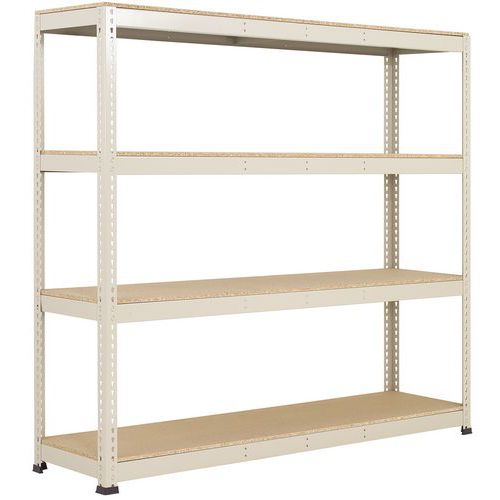 Scaffalatura Rapid 1 1980x2440x610-4 ripiani-Truciol-RAL7032,