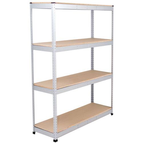 Scaffalatura Rapid 1 2440x1525x455-4 ripiani-Truciol-RAL7001,